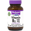 Вітамін B2 100 мг, Vitamin B2, Bluebonnet Nutrition, 100 вегетаріанських капсул (BLB-00426)