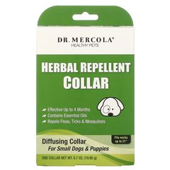 Dr. Mercola, Растительный ошейник-репеллент, Для маленьких собак & щенков, Один ошейник, 19,85 г (MCL-01638), фото