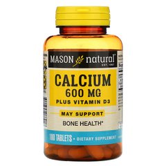 Mason Natural, Кальций 600 мг + витамин D3, 100 таблеток (MAV-08891), фото