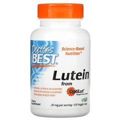 Doctor's Best, лютеин из OptiLut, 10 мг, 120 растительных капсул (DRB-00143), фото