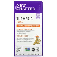 New Chapter, Turmeric Force, 120 вегетарианских капсул (NCR-90045), фото