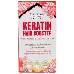 ReserveAge Nutrition, Keratin Hair Booster з біотином та ресвератролом, 60 капсул (REA-01570), фото