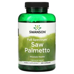 Swanson, Full Spectrum Saw Palmetto, экстракт серенои, здоровье простаты, 540 мг, 250 капсул (SWV-01910), фото