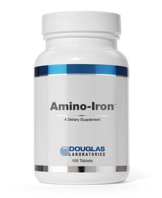 Аміно-залізо, Amino-Iron, Douglas Laboratories, 100 таблеток (DOU-03015), фото