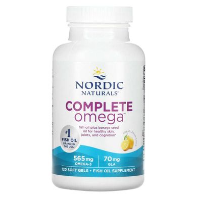 Nordic Naturals, Complete Omega, лимонний смак, 1000 мг, 120 гелевих капсул (NOR-02770), фото