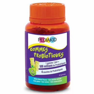 Пребіотики для дітей, жувальний, (Radiergummis probiotischen), Pediakid, 60 жувальних цукерок (PED-02344), фото