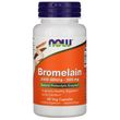 Now Foods, бромелаин, 500 мг, 60 растительных капсул (NOW-02943)