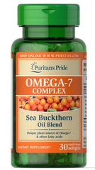 Омега-7 з обліпихової олії, Omega-7 Complex Sea Buckthorn Oil Blend, Puritan's Pride, 30 капсул (PTP-58593), фото