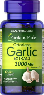 Часник, Odorless Garlic, без запаху, 1000 мг, 250 капсул (PTP-15533), фото