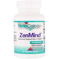 Nutricology, Пищевая добавка ZenMind, 60 растительных капсул (ARG-54700), фото