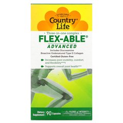 Country Life, Flex-Able Advanced, комплекс для суглобів «три в одному», 90 капсул (CLF-05040), фото