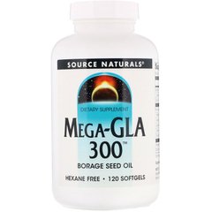 Source Naturals, Mega-GLA 300, 120 мягких таблеток (SNS-00083), фото