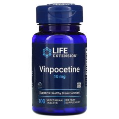 Life Extension, Винпоцетин, 10 мг, 100 вегетарианских таблеток (LEX-13271), фото
