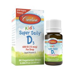Carlson Labs, Жидкий витамин Д3 для детей, 600 МЕ, 2,54 мл (CAR-12650), фото