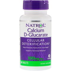 Кальций глюкарат, Calcium D-Glucarate, Natrol, 500 мг, 60 таблеток (NTL-16071), фото
