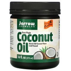Jarrow Formulas, органическое кокосовое масло холодного отжима, отжатое шнековым прессом, 473 мл (JRW-16033), фото