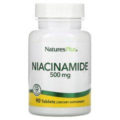 Nature's Plus, NaturesPlus, нікотинамід, 500 мг, 90 таблеток (NAP-01890), фото