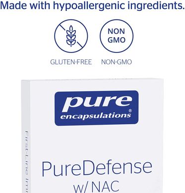 Поддержка иммунитета и здоровья дыхательных путей, PureDefense with NAC, Pure Encapsulations, 20 капсул (PE-01722), фото