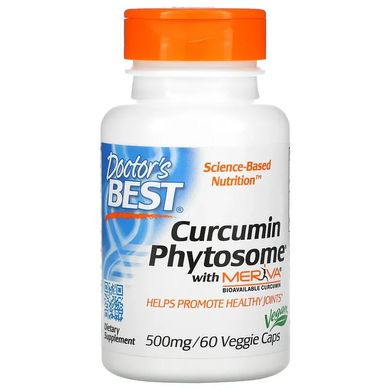 Doctor's Best, Phytosome, куркумин с Meriva, 500 мг, 60 вегетарианских капсул (DRB-00225), фото