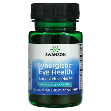 Swanson, Synergistic Eye Health, Eye and Vision, 60 гелевих капсул (SWV-02986), фото