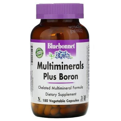 Bluebonnet Nutrition, Multiminerals, з бором, 180 рослинних капсул Vcaps® (BLB-00212), фото