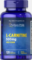 Л-карнитин, L-Carnitine, Puritan's Pride, 500 мг, 120 капсул (PTP-16830), фото