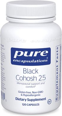Клопогон, Black Cohosh 2.5, Pure Encapsulations, 250 мг, 120 капсул, (PE-00270), фото