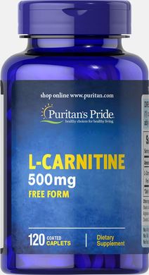 Puritan's Pride, L-Carnitine, Л-карнитин тартрат, 500 мг, 120 капсул (PTP-16830), фото