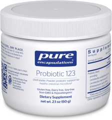 Pure Encapsulations, Probiotic 123, Пробиотики для детей, поддержка здоровой микрофлоры кишечника, 60 г (PE-02519), фото