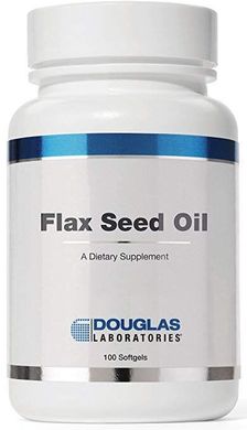 Лляна олія, Flax Seed Oil, Douglas Laboratories, імунна підтримка, 100 капсул (DOU-97872), фото
