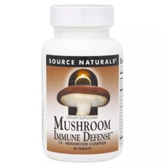 Source Naturals, Комплекс з 15 різновидів грибів, Mushroom Immune Defense, 30 таблеток (SNS-01608), фото