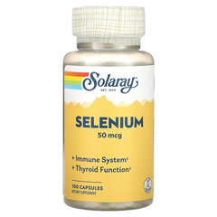 Solaray, Селен, органически связанный, 50 мкг, 100 вегетарианских капсул (SOR-04680), фото