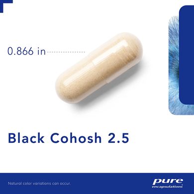 Клопогон, Black Cohosh 2.5, Pure Encapsulations, 250 мг, 120 капсул, (PE-00270), фото