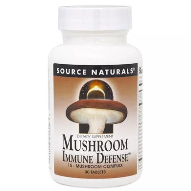Source Naturals, Комплекс из 15 разновидностей грибов, Mushroom Immune Defense, 30 таблеток (SNS-01608), фото