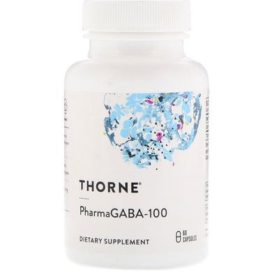 Thorne Research, PharmaGABA-100, 100 мг, 60 капсул (THR-65201), фото