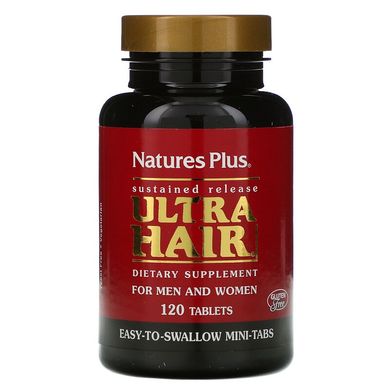NaturesPlus, Ultra Hair, для чоловіків та жінок, 120 міні таблеток (NAP-04843), фото