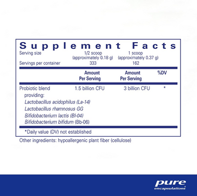 Pure Encapsulations, Probiotic 123, Пробіотики для дітей, підтримка здорової мікрофлори кишечника, 60 г (PE-02519), фото