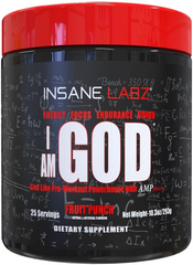 Insane Labz, I am GOD, 25 порций, Fruit Punch, 293 г (INL-55013), фото
