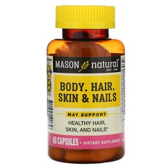 Mason Natural, Формула для тіла, волосся, шкіри та нігтів, 60 капсул (MAV-12065), фото