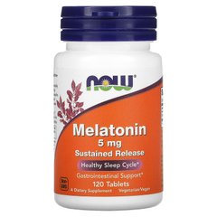 Now Foods, мелатонин, 5 мг, 120 таблеток (NOW-03554), фото