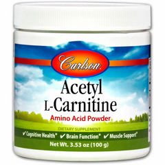 Ацетил -L карнитин, Carlson Labs, порошок 100 г (CAR-07925), фото