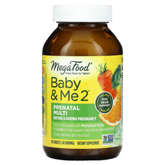 MegaFood, Baby & Me 2, витамины для беременных, 120 таблеток (MGF-10315), фото