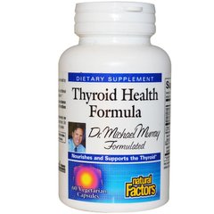 Здоровье щитовидной железы, Thyroid Health Formula, Natural Factors, 60 капсул (NFS-03510), фото