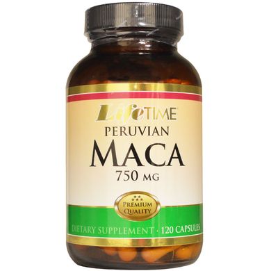 Мака перуанська, Peruvian Maca, Life Time Vitamins, 750 мг, 120 капсул (LIF-50065), фото