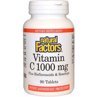 Вітамін С, Natural Factors, 90 таблеток (NFS-01344), фото
