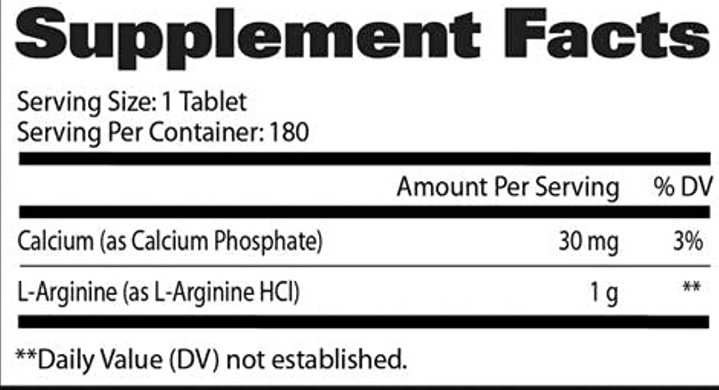 GAT, L-Arginine, L-аргінін, 1000 мг, 180 таблеток (GAT-02065), фото