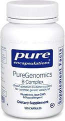 Pure Encapsulations, Комплекс витаминов группы B, PureGenomics B-Complex, 120 капсул (PE-01821), фото