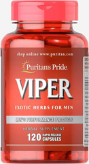Puritan's Pride, Травяная смесь для мужчин, Viper Exotic Herb, 120 капсул быстрого высвобождения (PTP-00038), фото