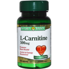 Nature's Bounty, L-Карнітін, 500 мг, 30 таблеток (NRT-01683), фото