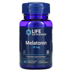 Мелатонин, Melatonin, Life Extension, 10 мг, 60 капсул (LEX-33106), фото